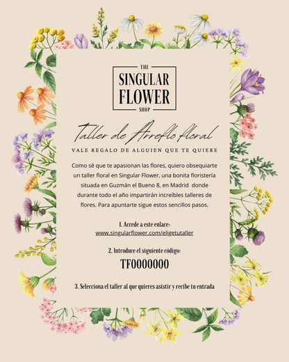 Vale regalo Taller de flores
